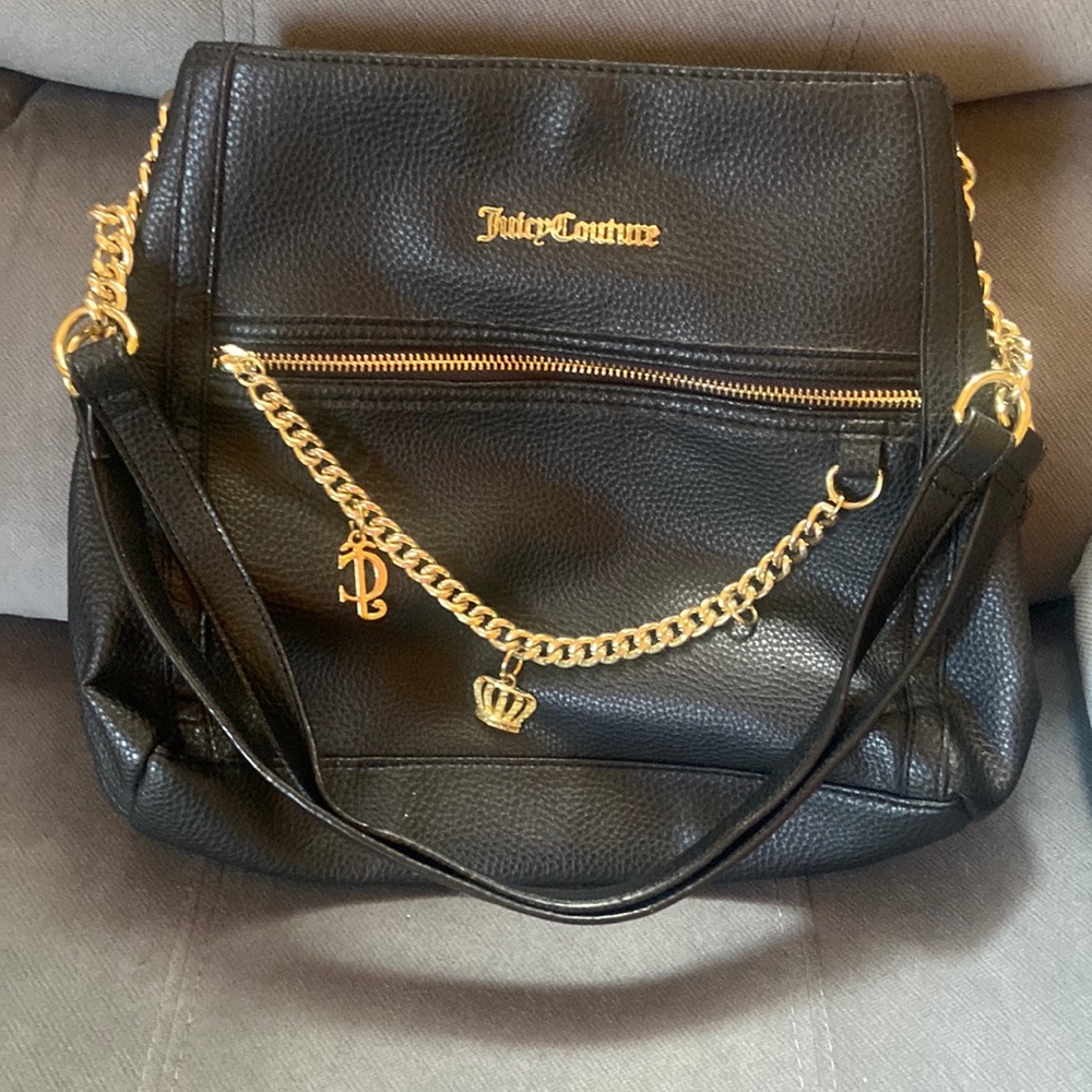 Juicy couture black leather purse